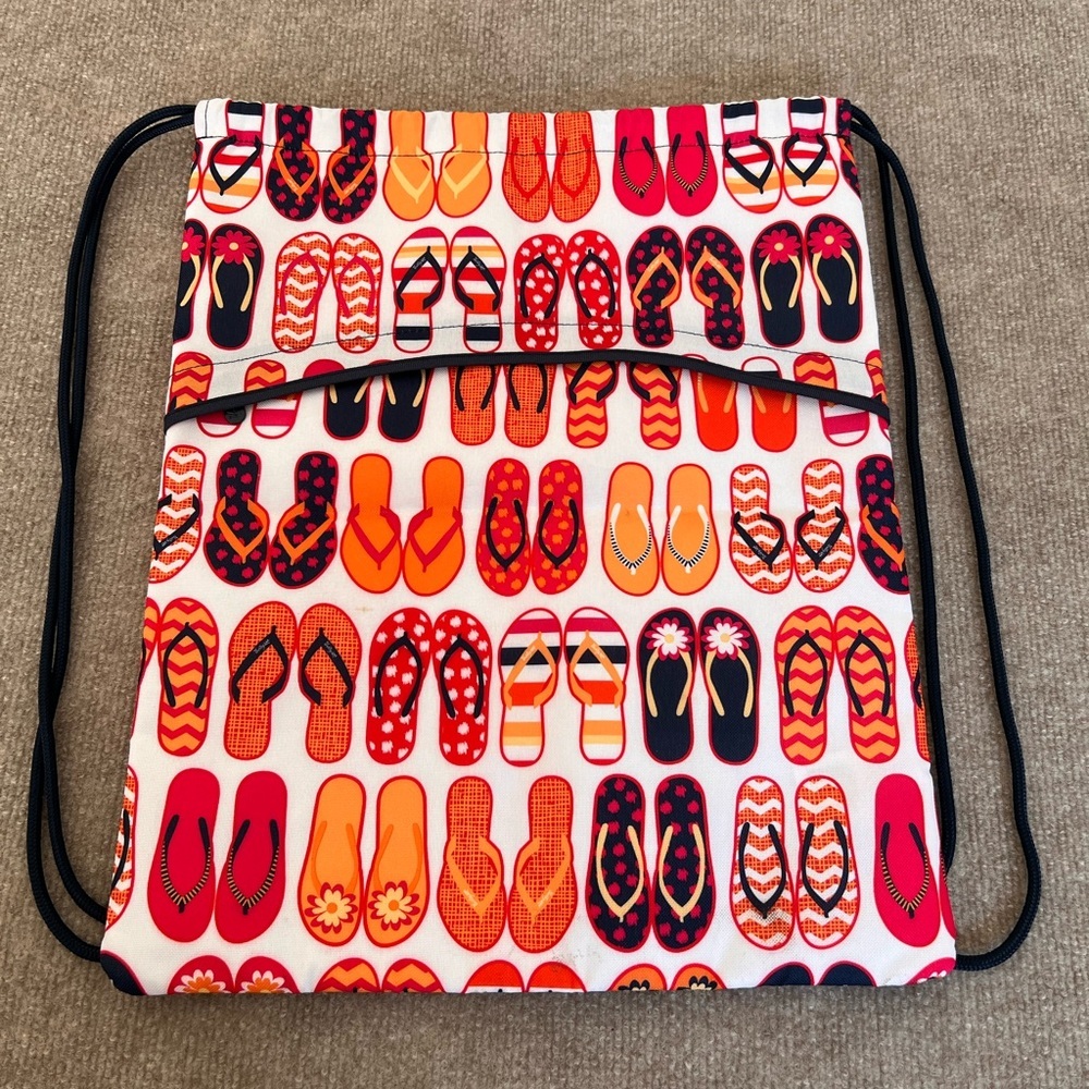 31 Colorful Flip-Flop Drawstring Backpack insulated bag